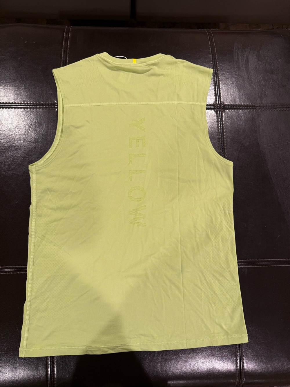 soulcycle Men's Sleeveless Training Tank in Yellow-Green